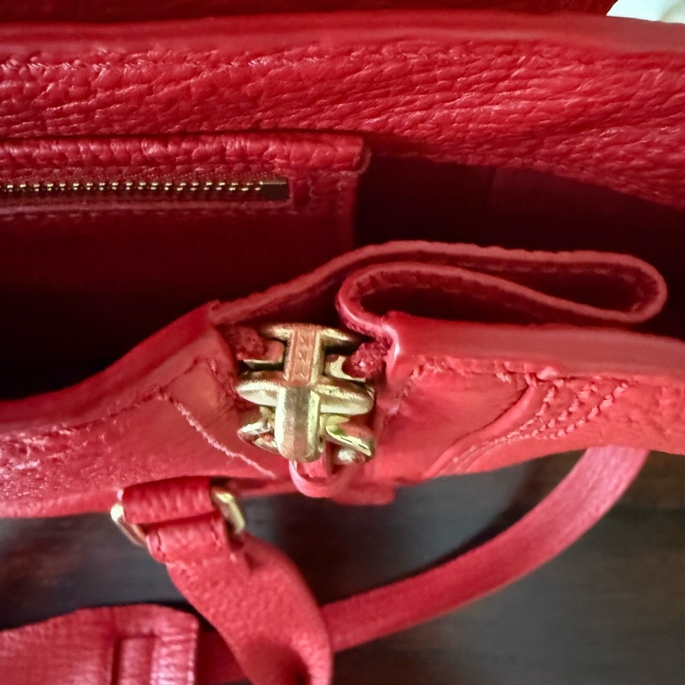 SOLD- 3.1 Phillip Lim Pashli Medium Satchel Red Pebbled Leather Crossbody Bag - Picture 11 of 11